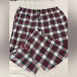 Macy's Family PJs Plaid Pants - Red, white and Green size xxl